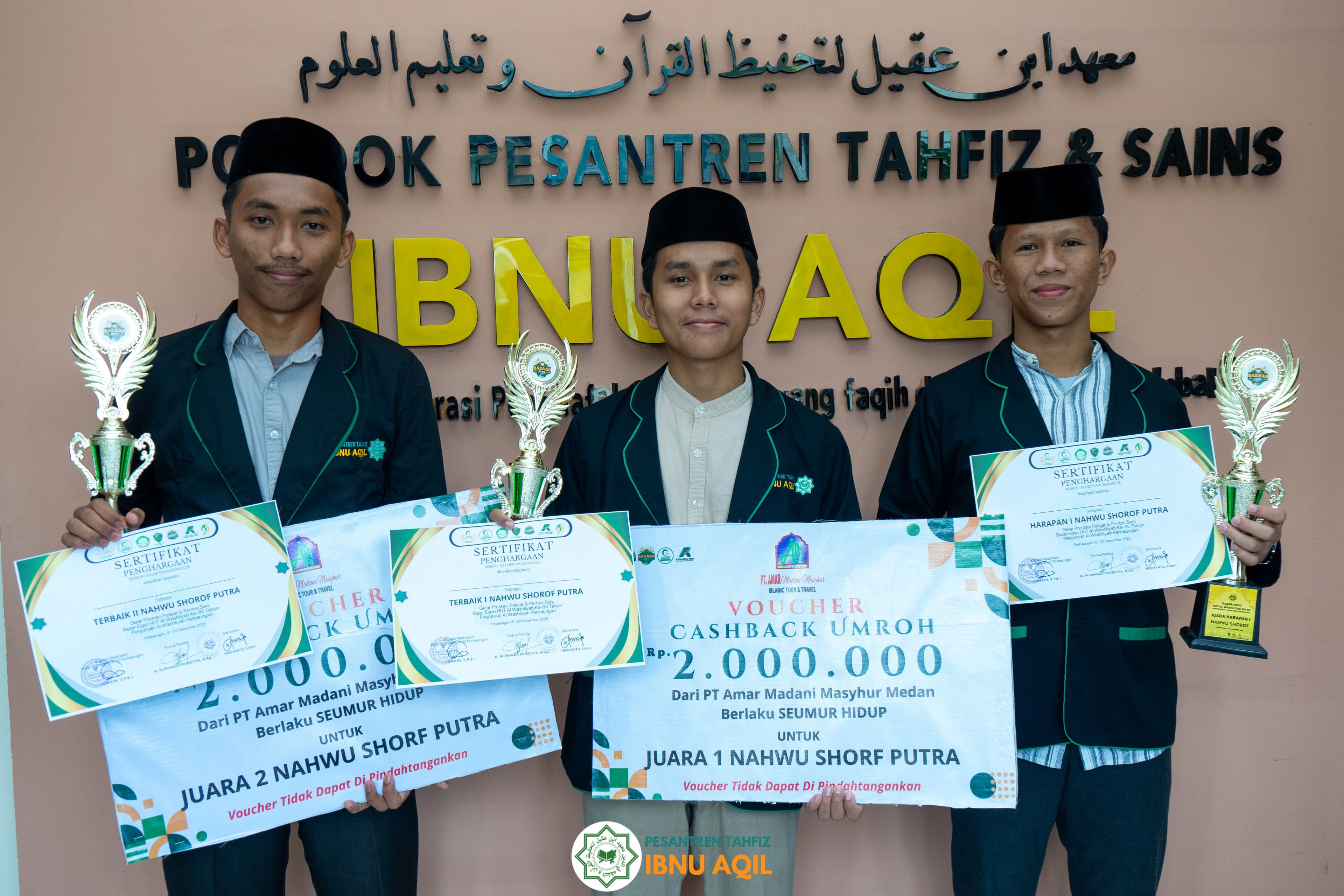 Lima Santri Ibnu Aqil Ukir Prestasi dalam Lomba Nahwu Shorof HUT ke-95 Al Washliyah